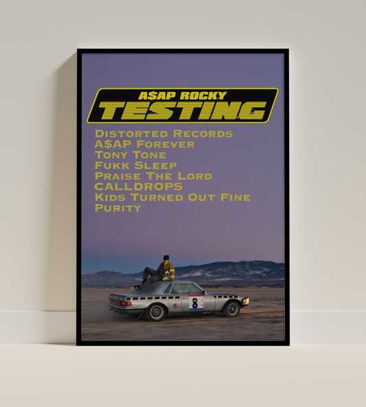A$AP Rocky – Testing Vintage Tracklist Poster