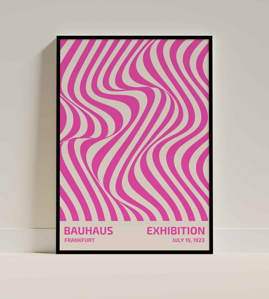 Bauhaus Wavy Lines Exhibition Poster (1923)