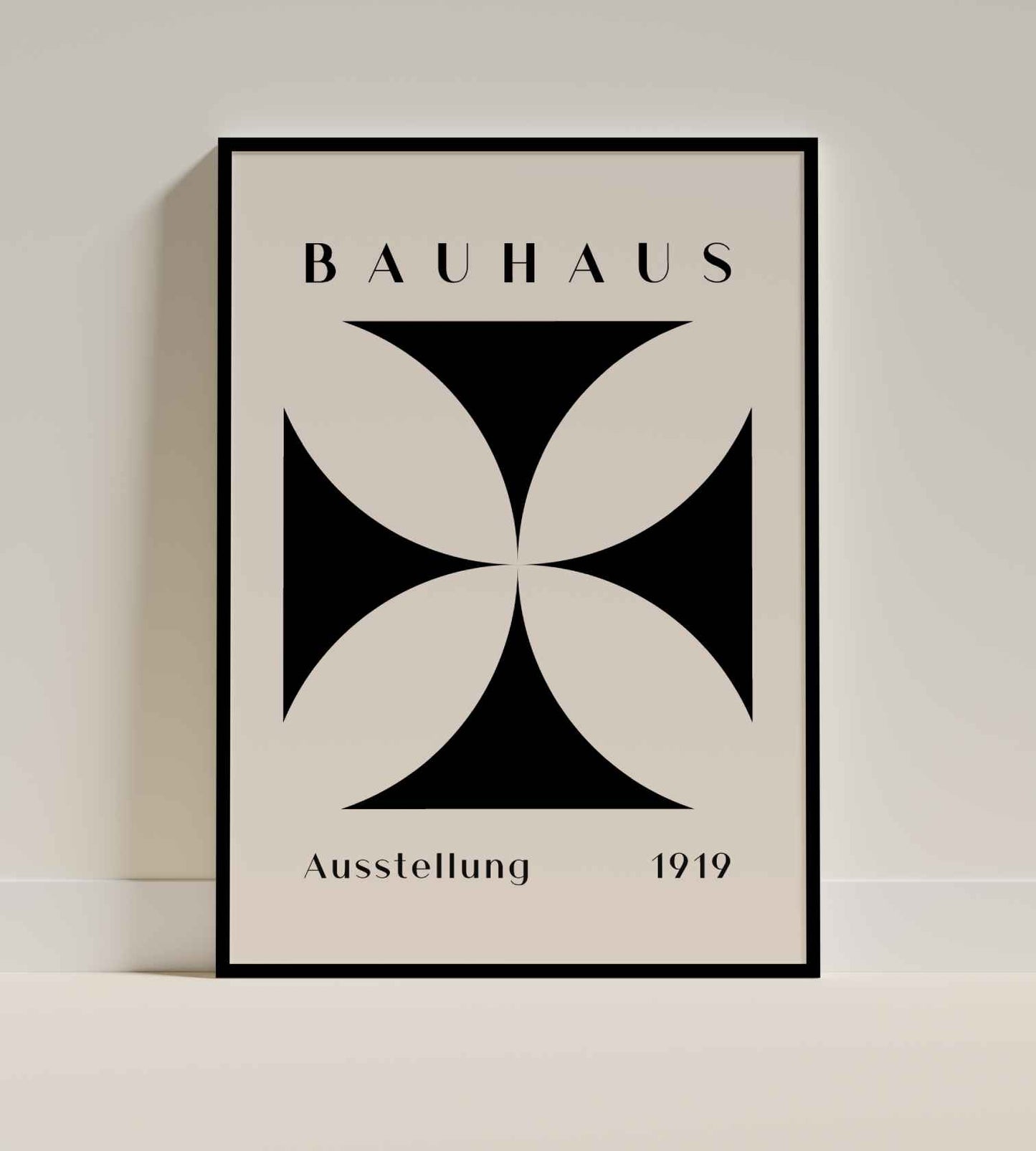 Bauhaus Abstract Black Exhibition Poster – 1919