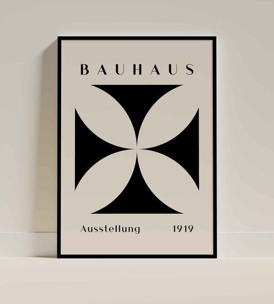 Bauhaus Abstract Black Exhibition Poster – 1919