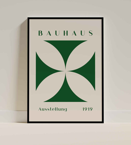 Bauhaus Abstract Green Exhibition Poster – 1919