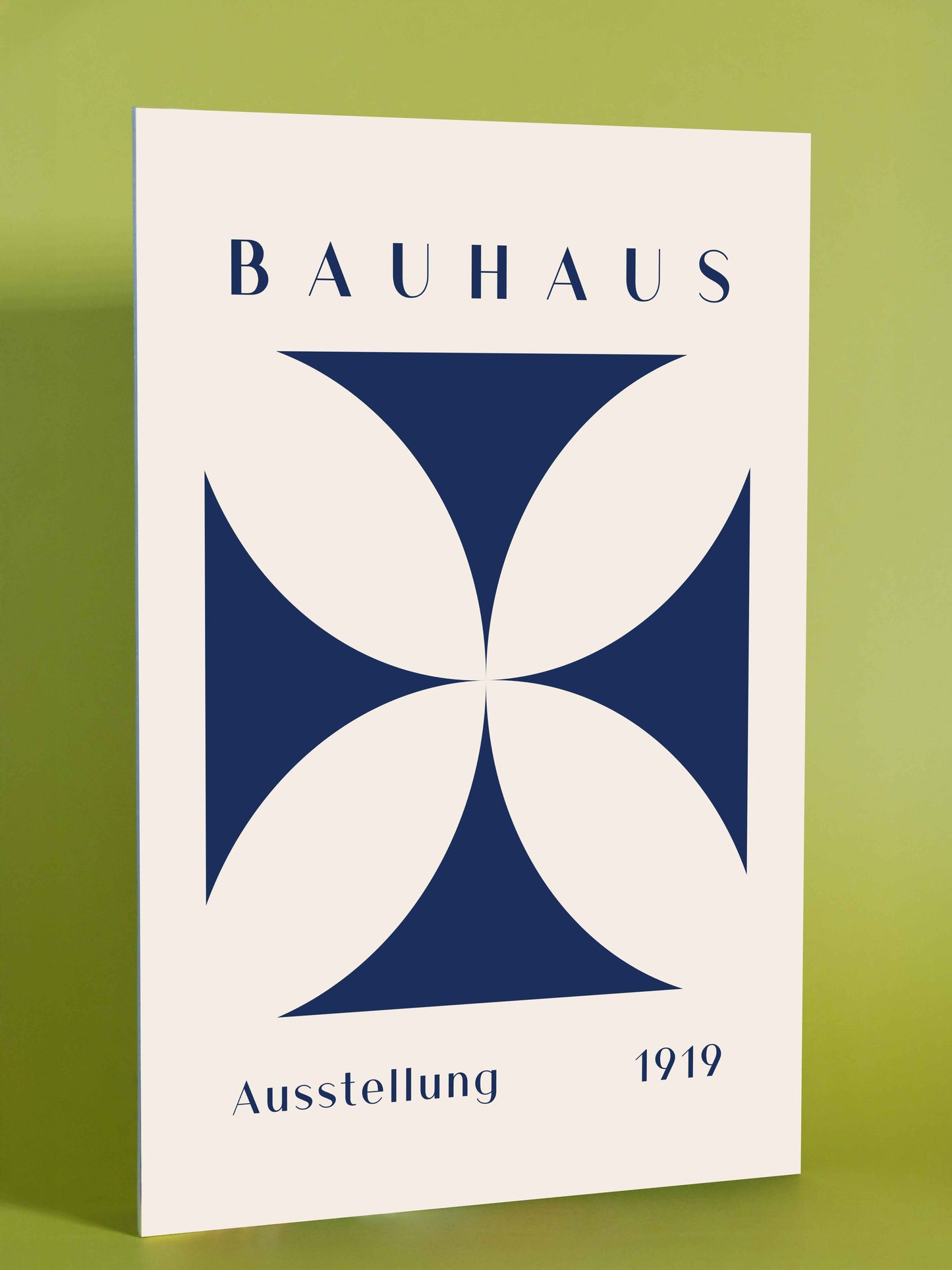 Bauhaus Poster – Geometric Navy Cross (1919)