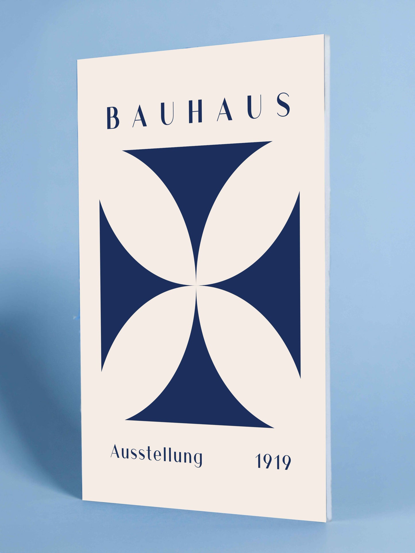 Bauhaus Poster – Geometric Navy Cross (1919)