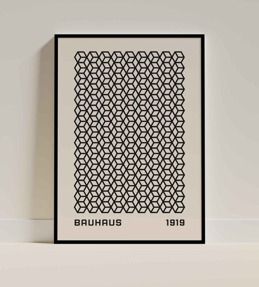 Bauhaus Geometric Cubes Poster 1919
