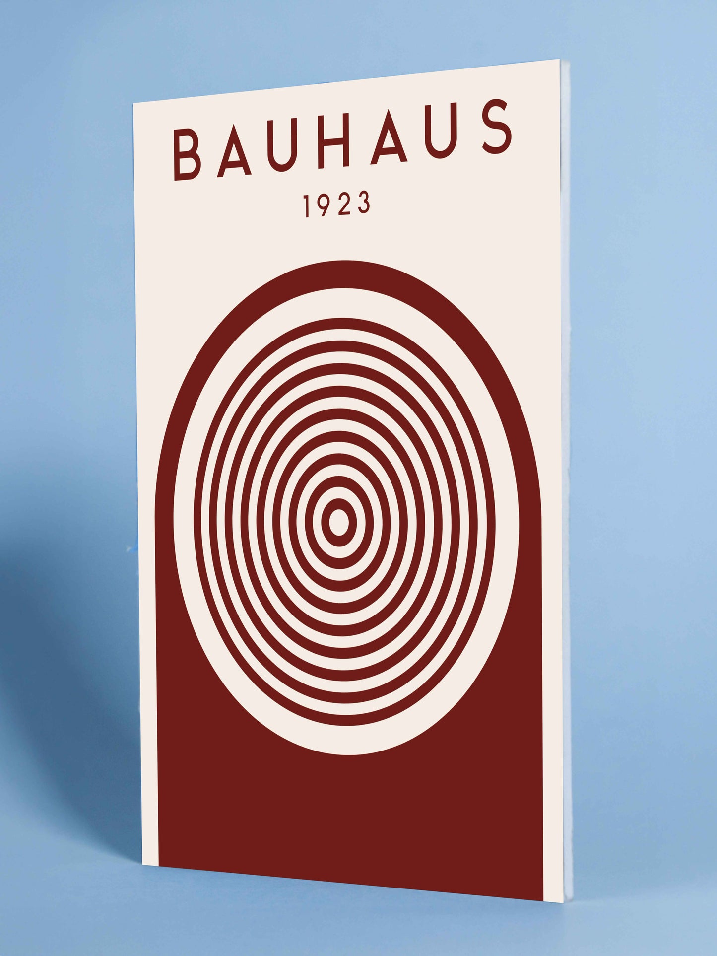 Bauhaus Concentric Circles Poster (1923) – Maroon Edition