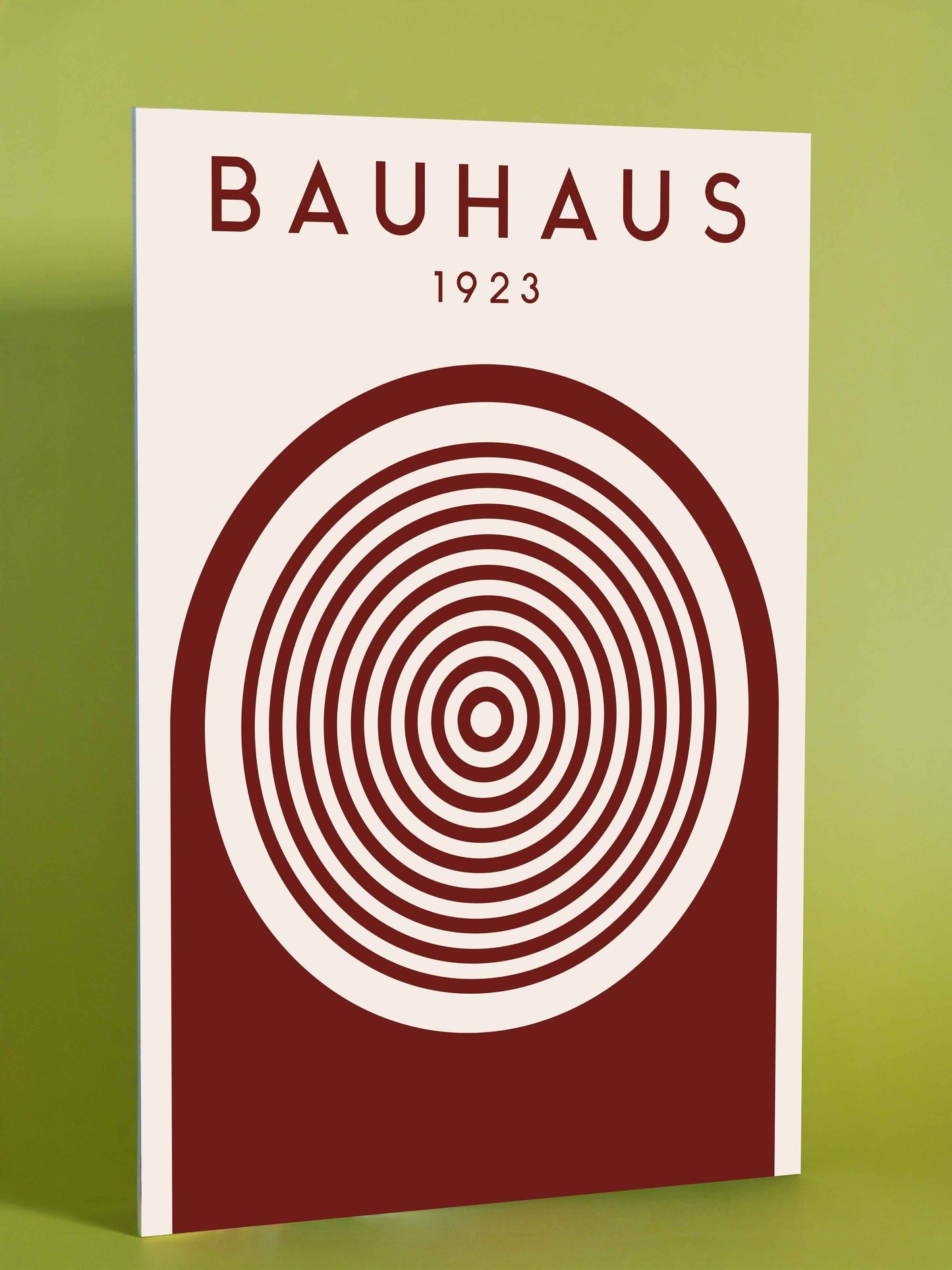 Bauhaus Concentric Circles Poster (1923) – Maroon Edition