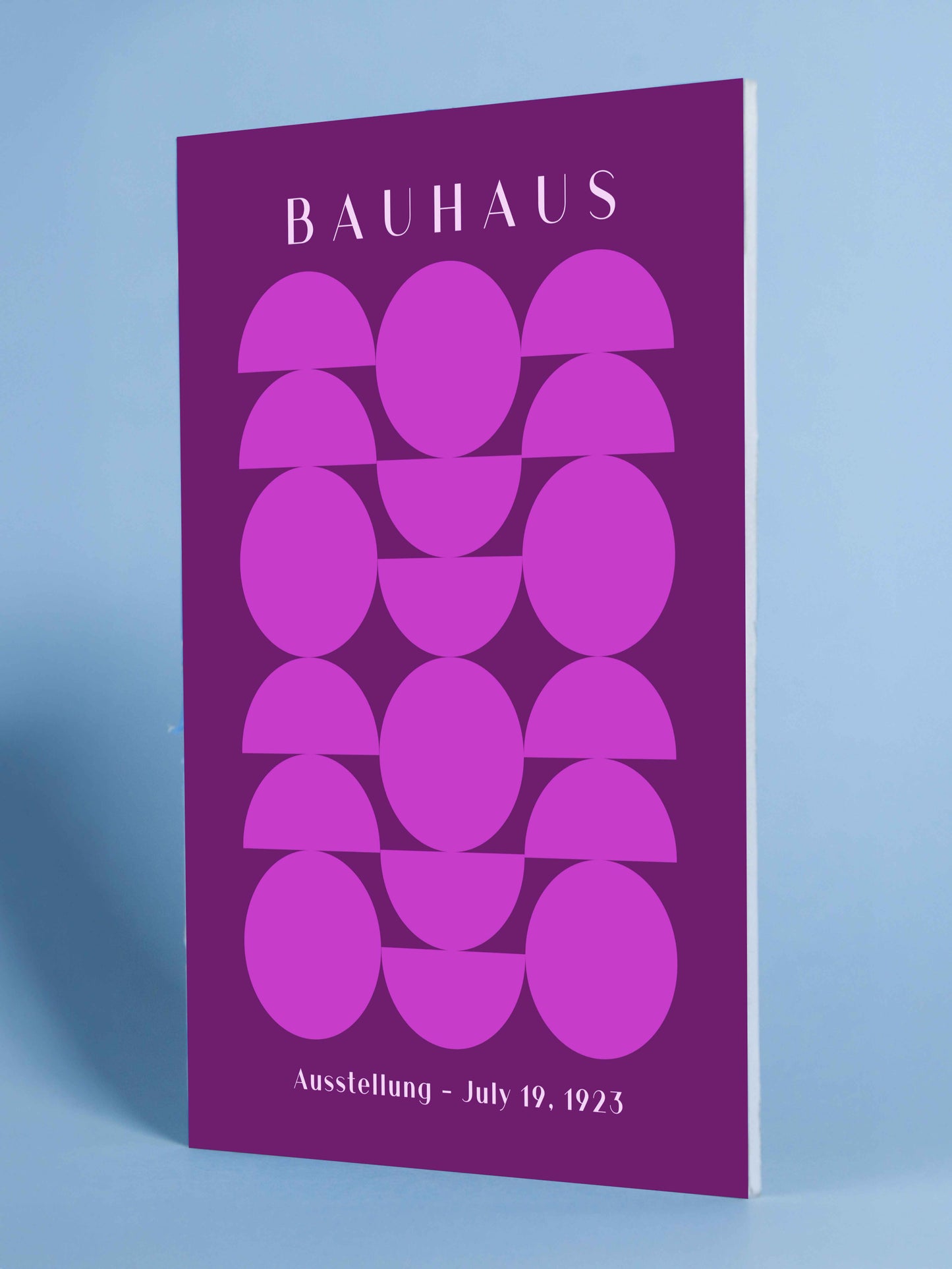 Bauhaus Pink Geometric Art Poster – 1923 Exhibition