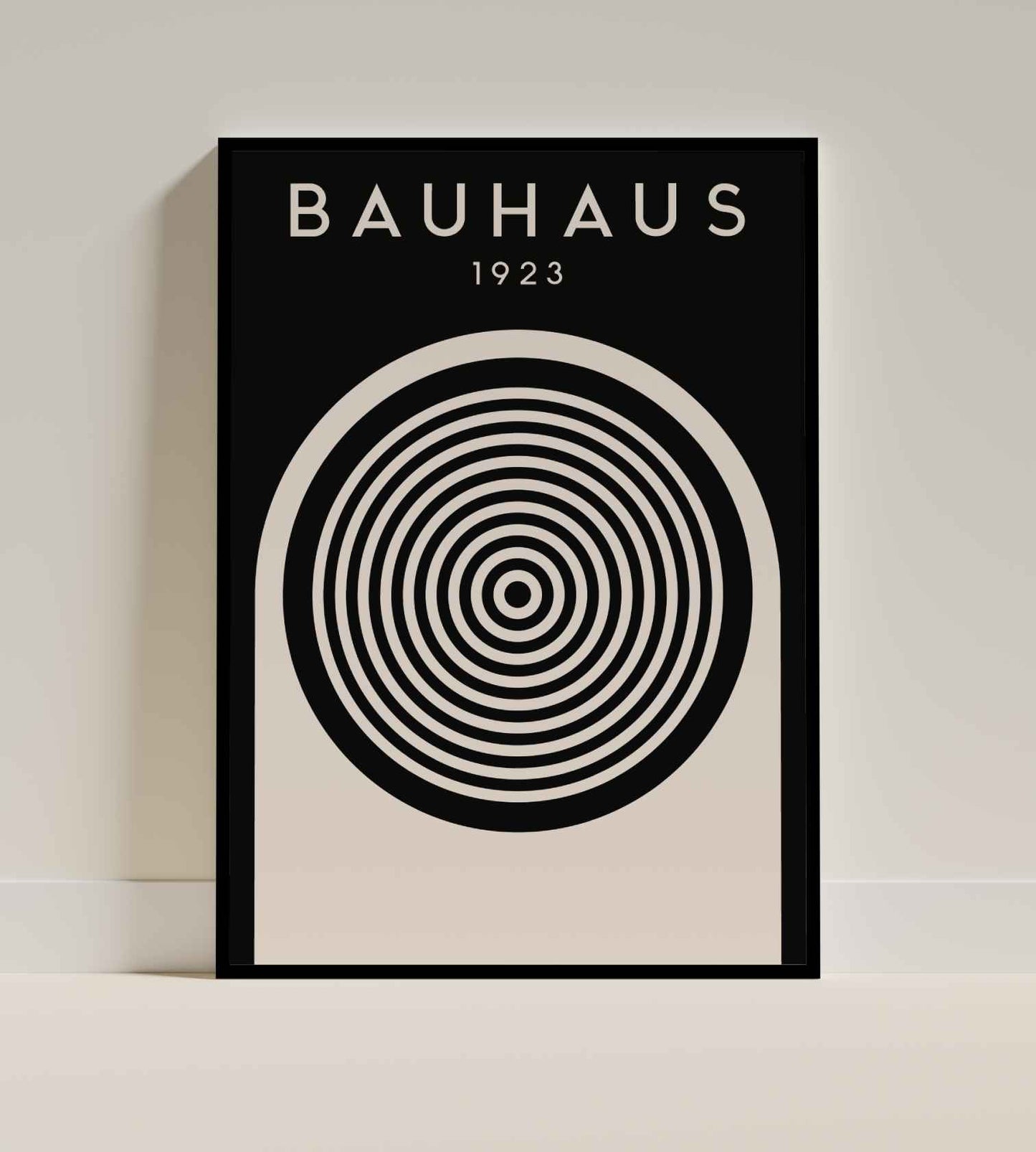 Bauhaus Concentric Circles Poster (1923) – Black Edition
