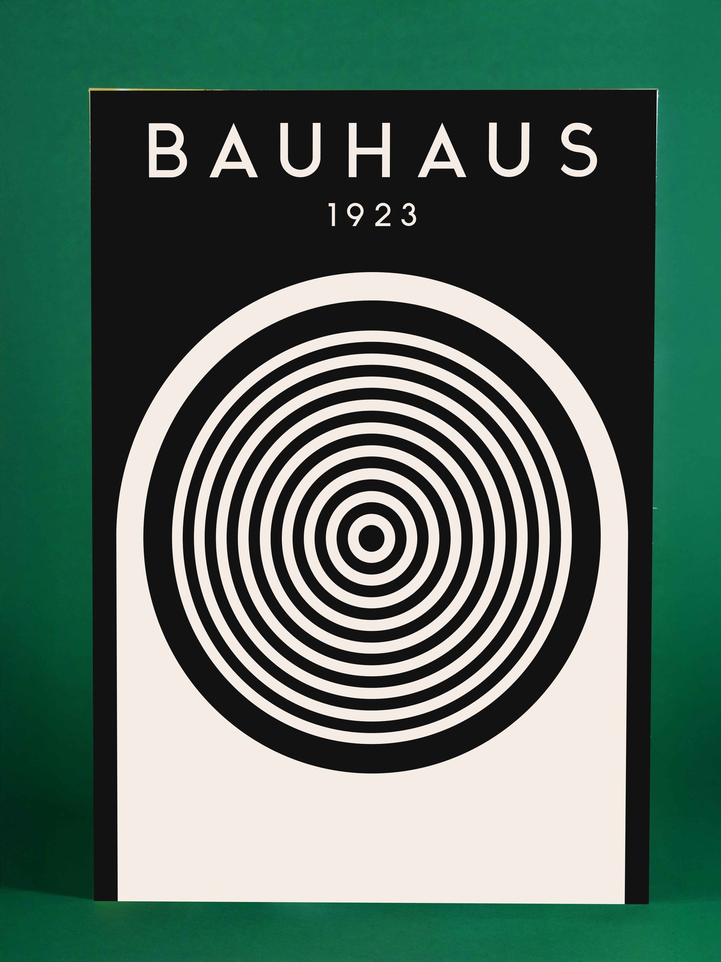 Bauhaus Concentric Circles Poster (1923) – Black Edition