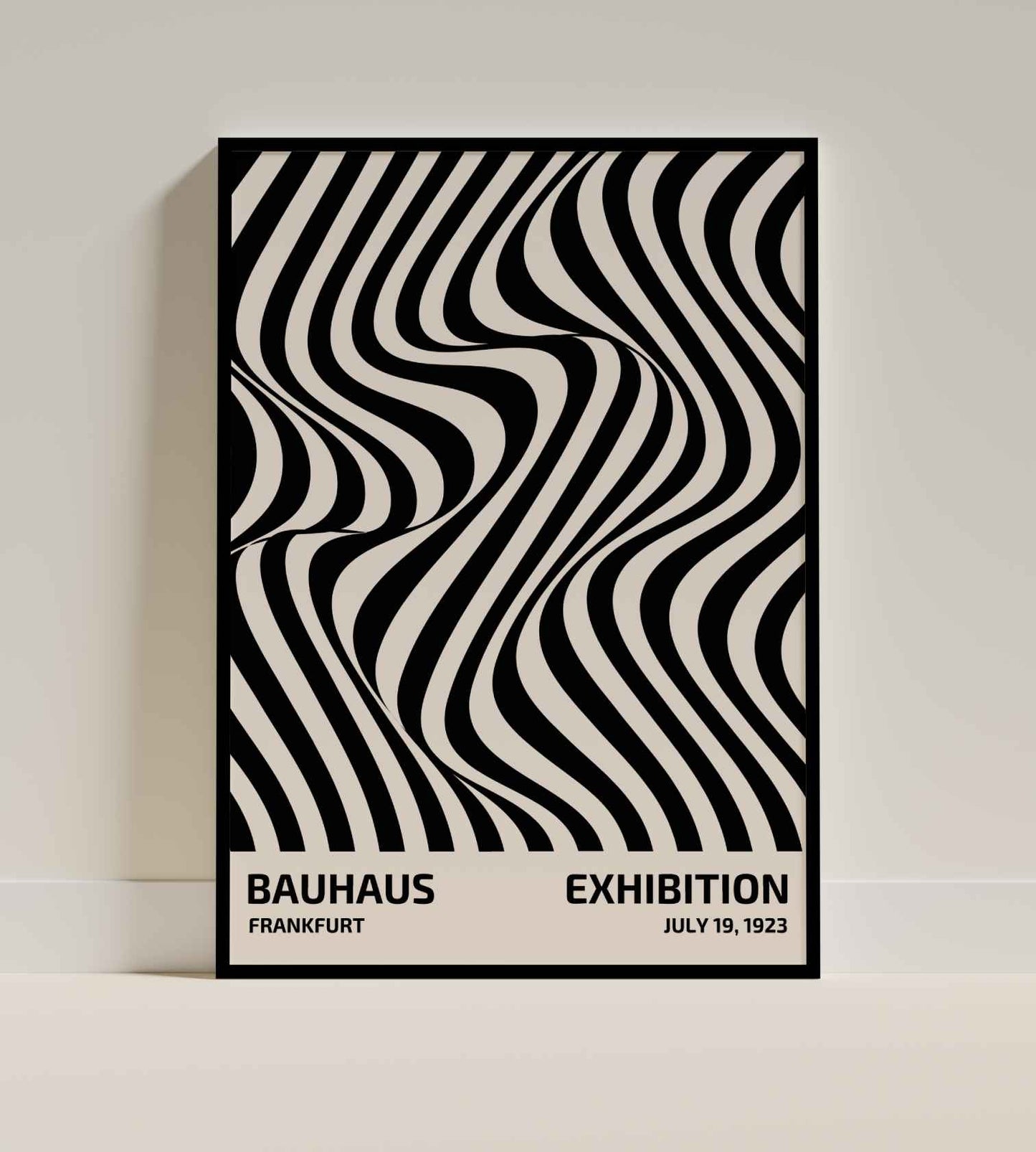 Bauhaus Exhibition Waves Poster – Frankfurt 1923