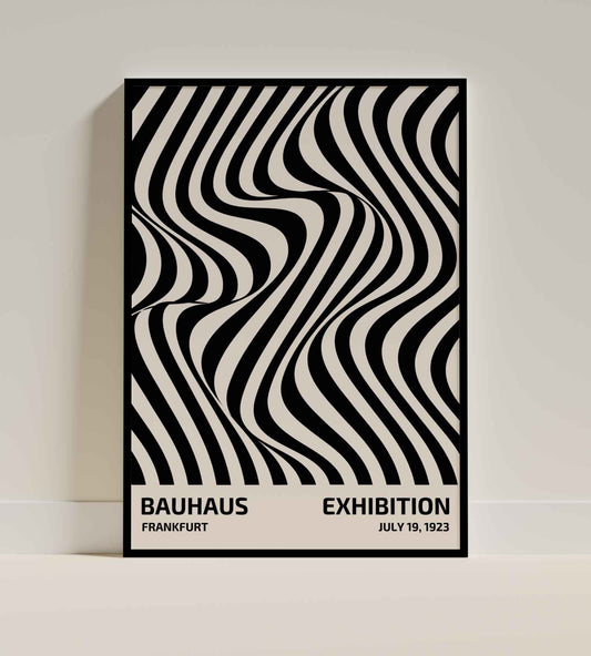 Bauhaus Exhibition Waves Poster – Frankfurt 1923