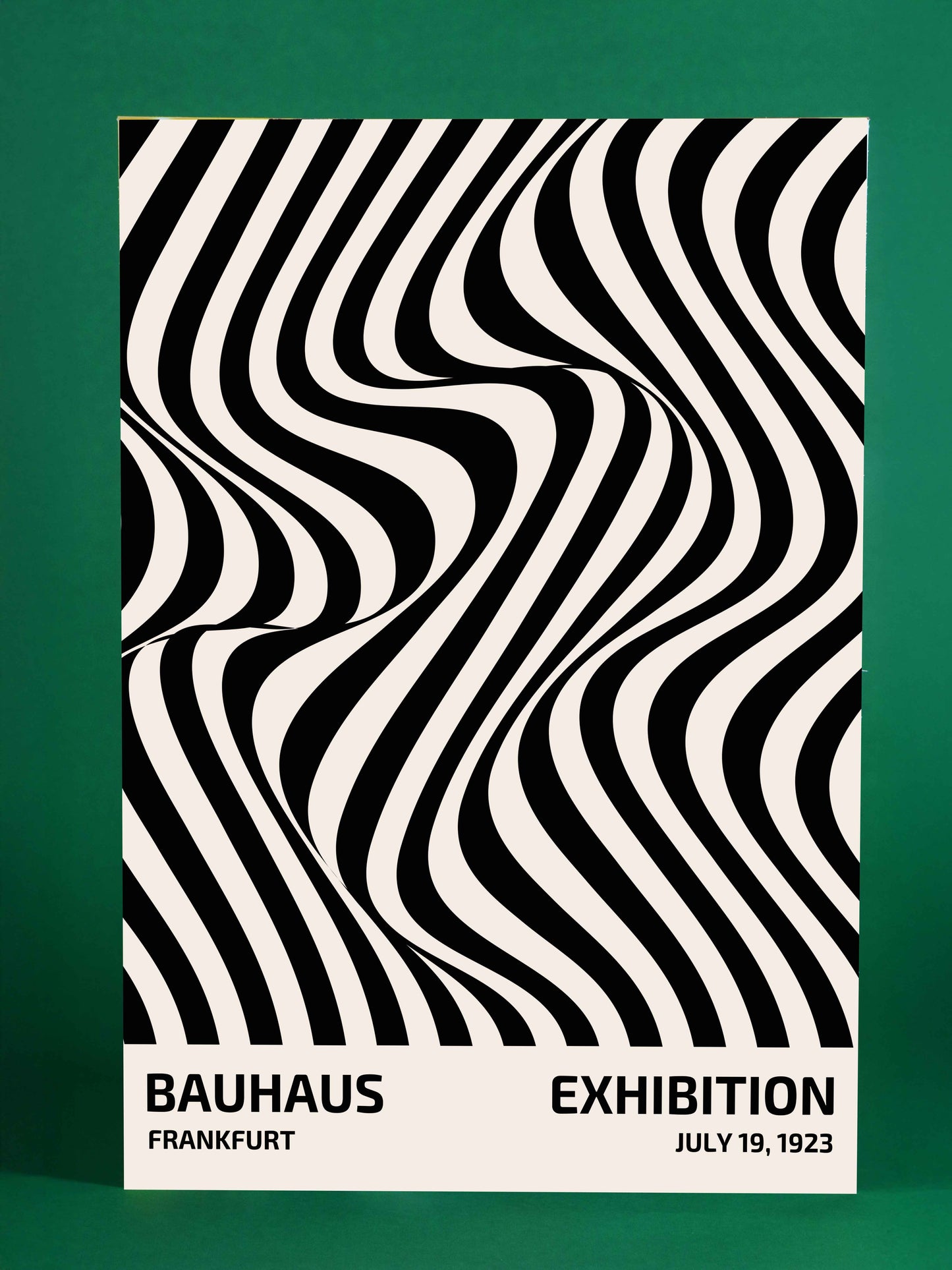 Bauhaus Exhibition Waves Poster – Frankfurt 1923