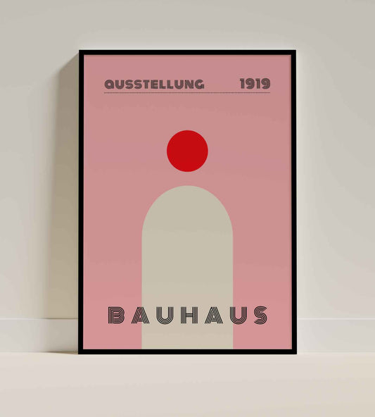 Bauhaus Exhibition Poster (1919) – Minimalist Red Dot