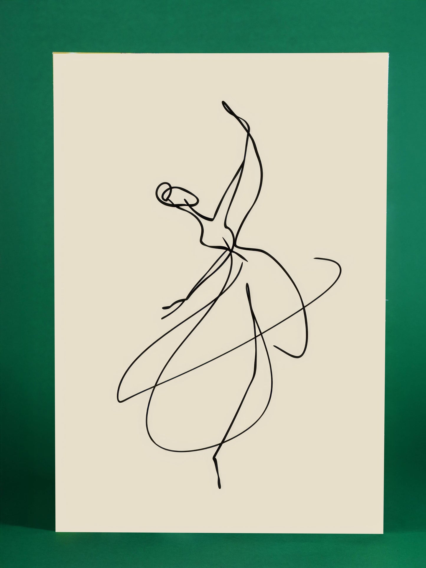 Minimal Dancer Silhouette – Elegant Line Drawing Wall Art