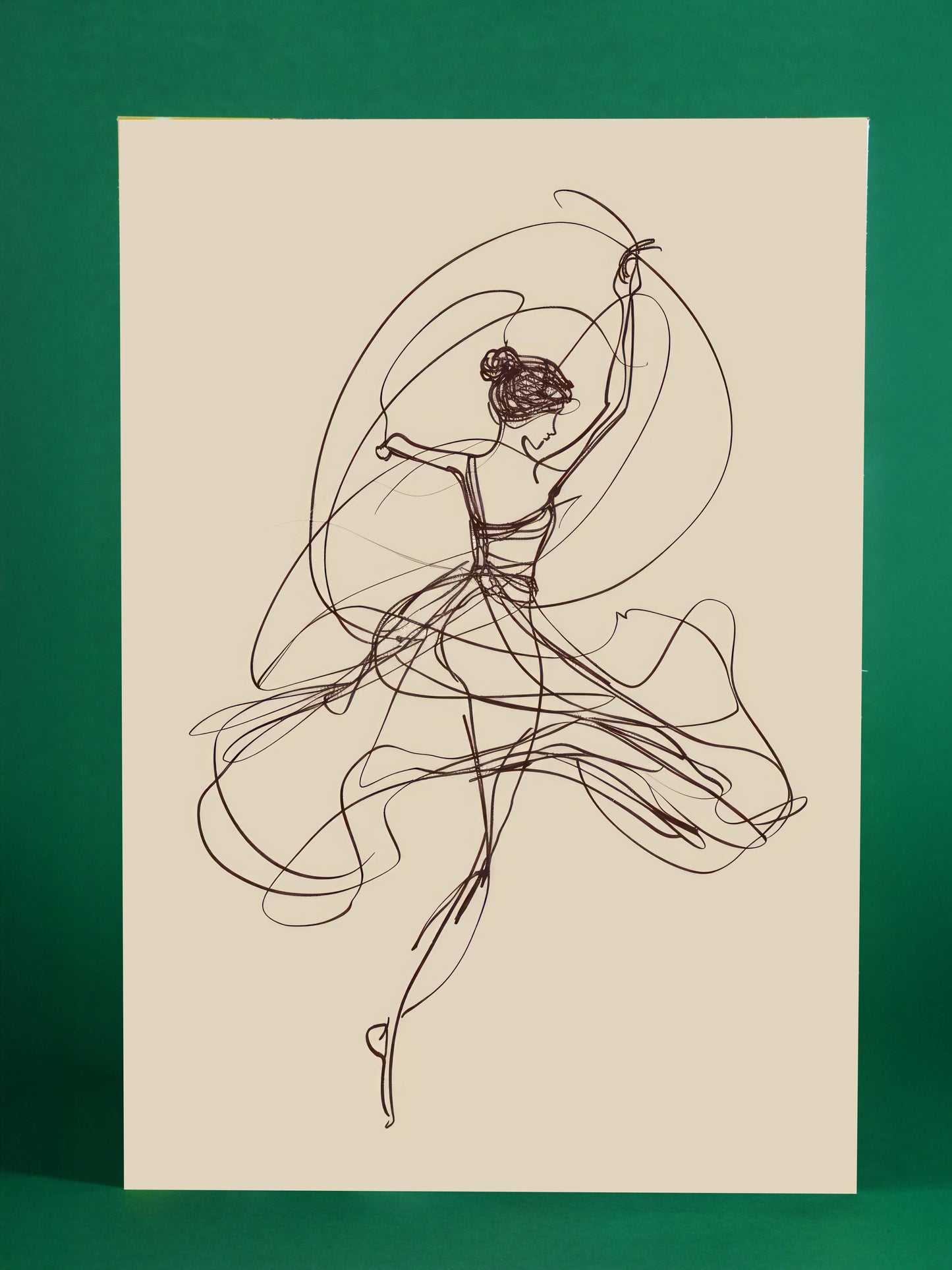 Ballet Dancer in Motion Line Art