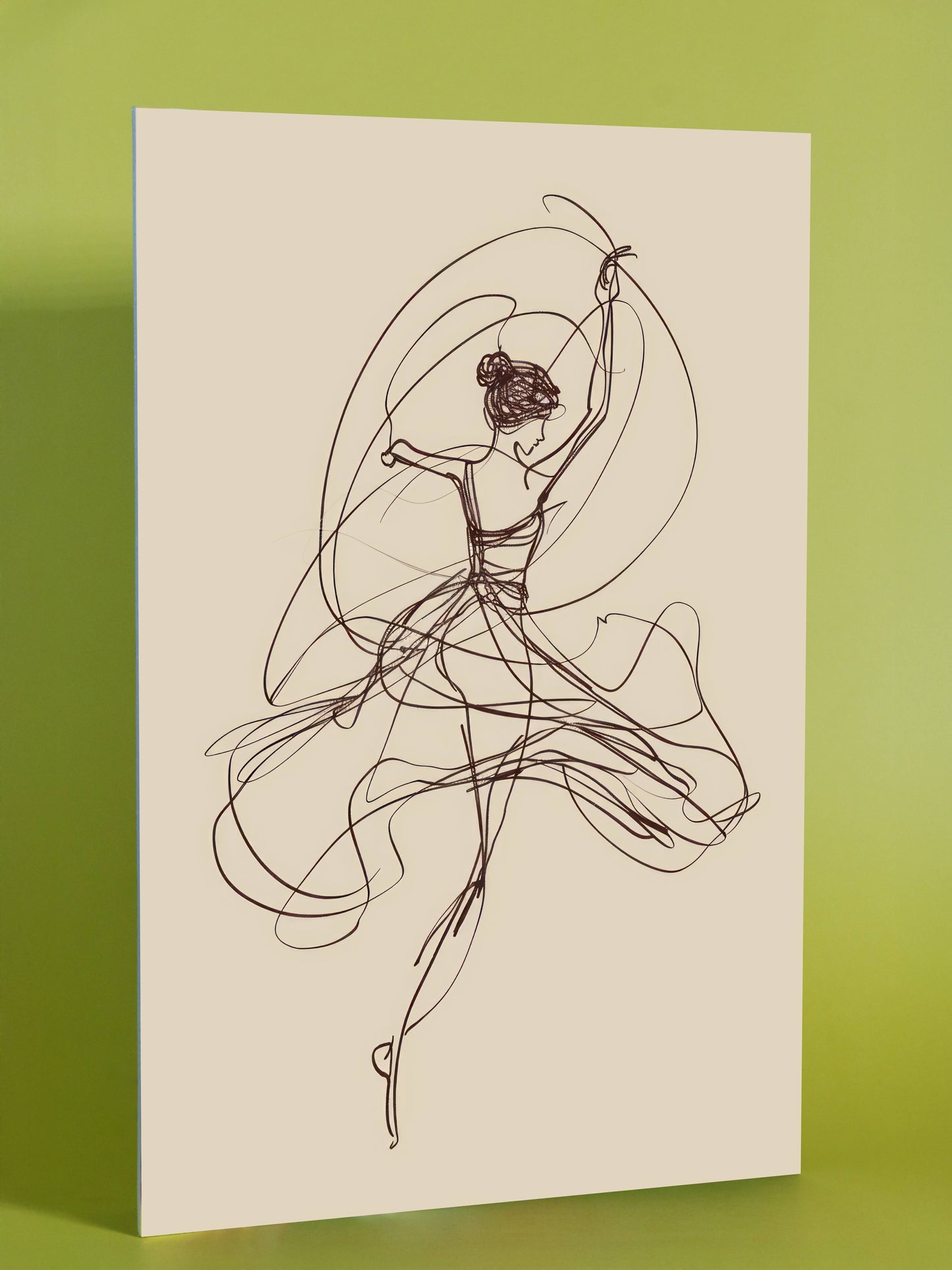 Ballet Dancer in Motion Line Art