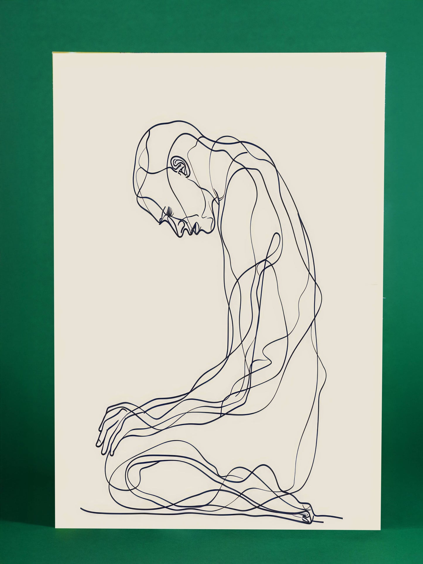 Serenity in Lines – Minimalist Abstract Figure Art Poster