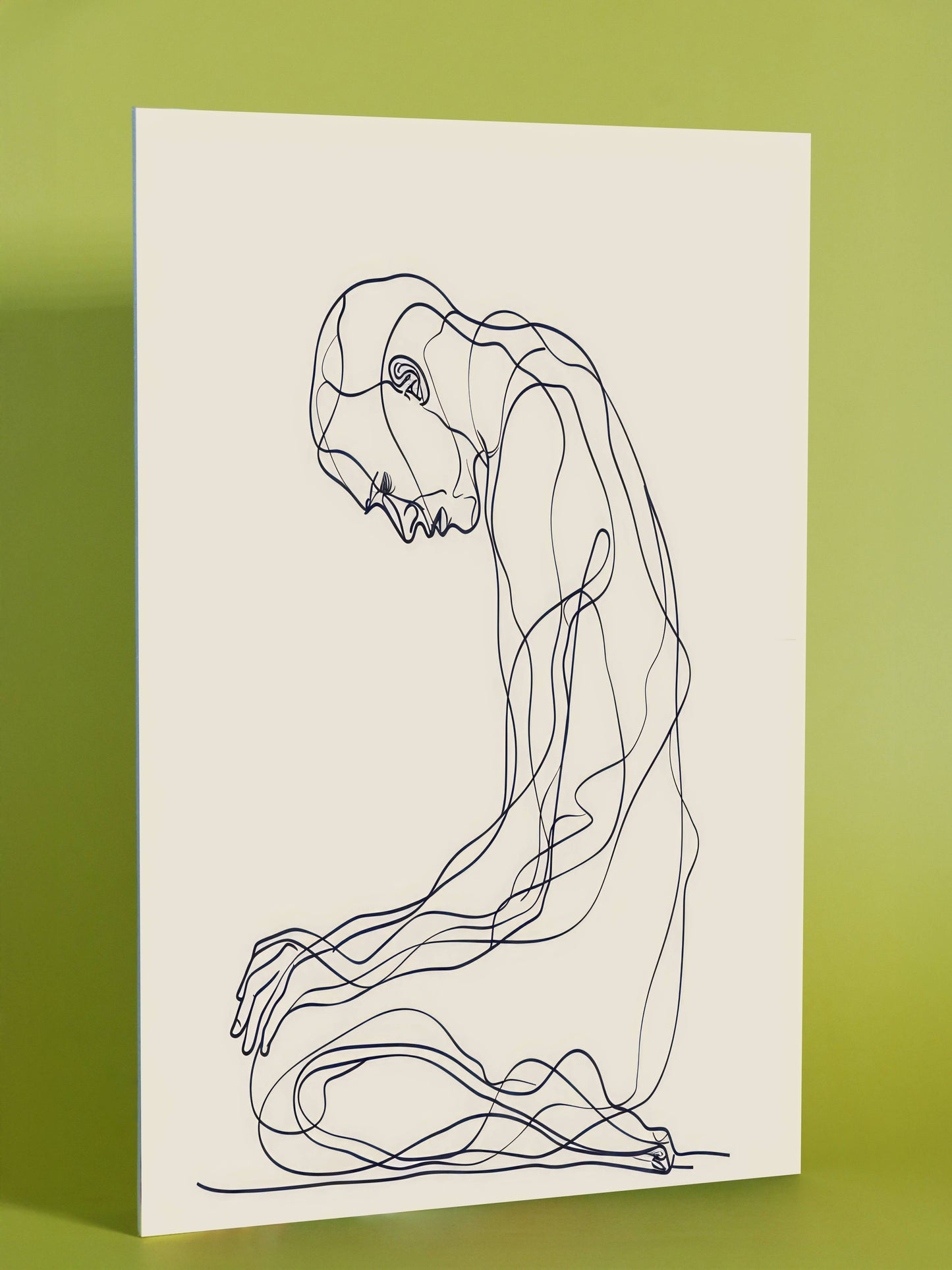 Serenity in Lines – Minimalist Abstract Figure Art Poster