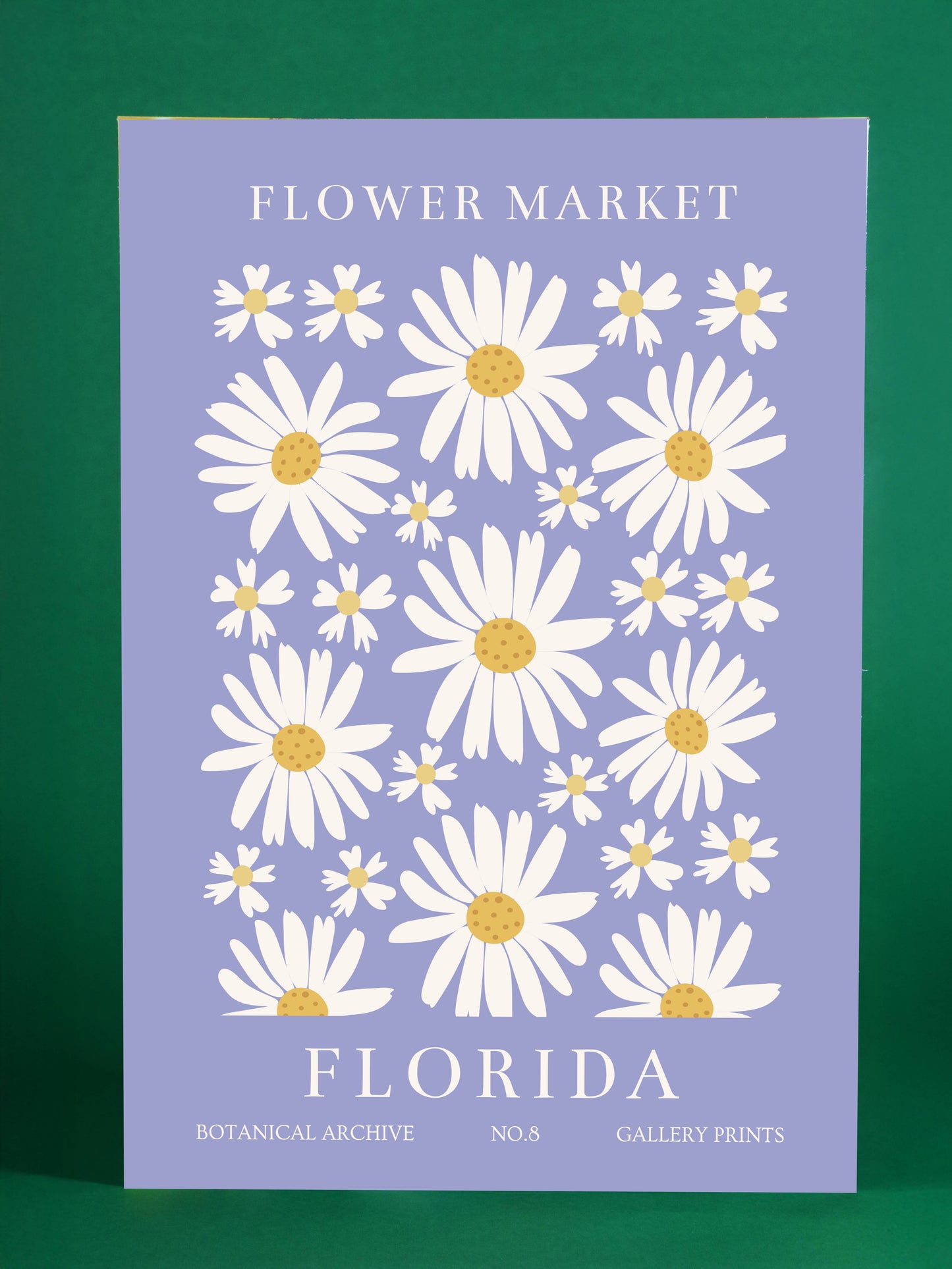Florida Daisy Flower Market Poster