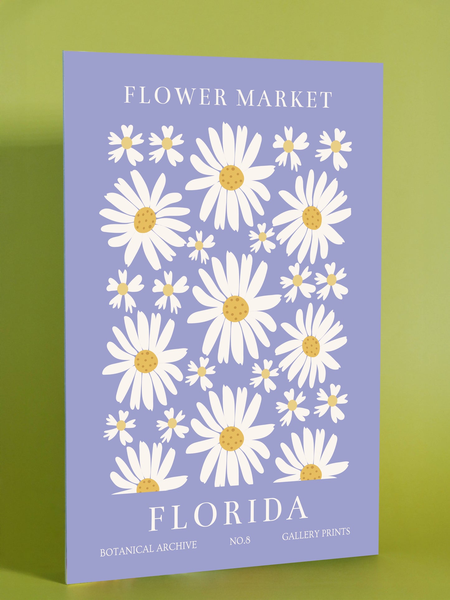 Florida Daisy Flower Market Poster