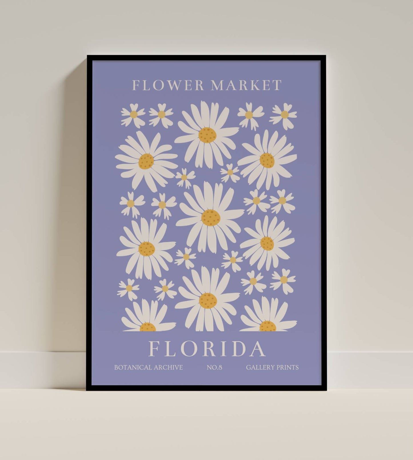 Florida Daisy Flower Market Poster