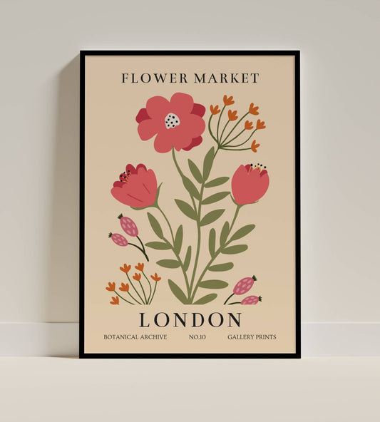 London Flower Market Gallery Print