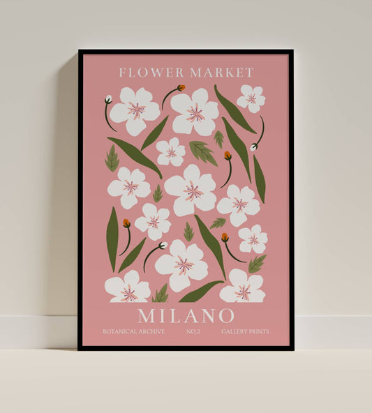 Milano Flower Market Botanical Print
