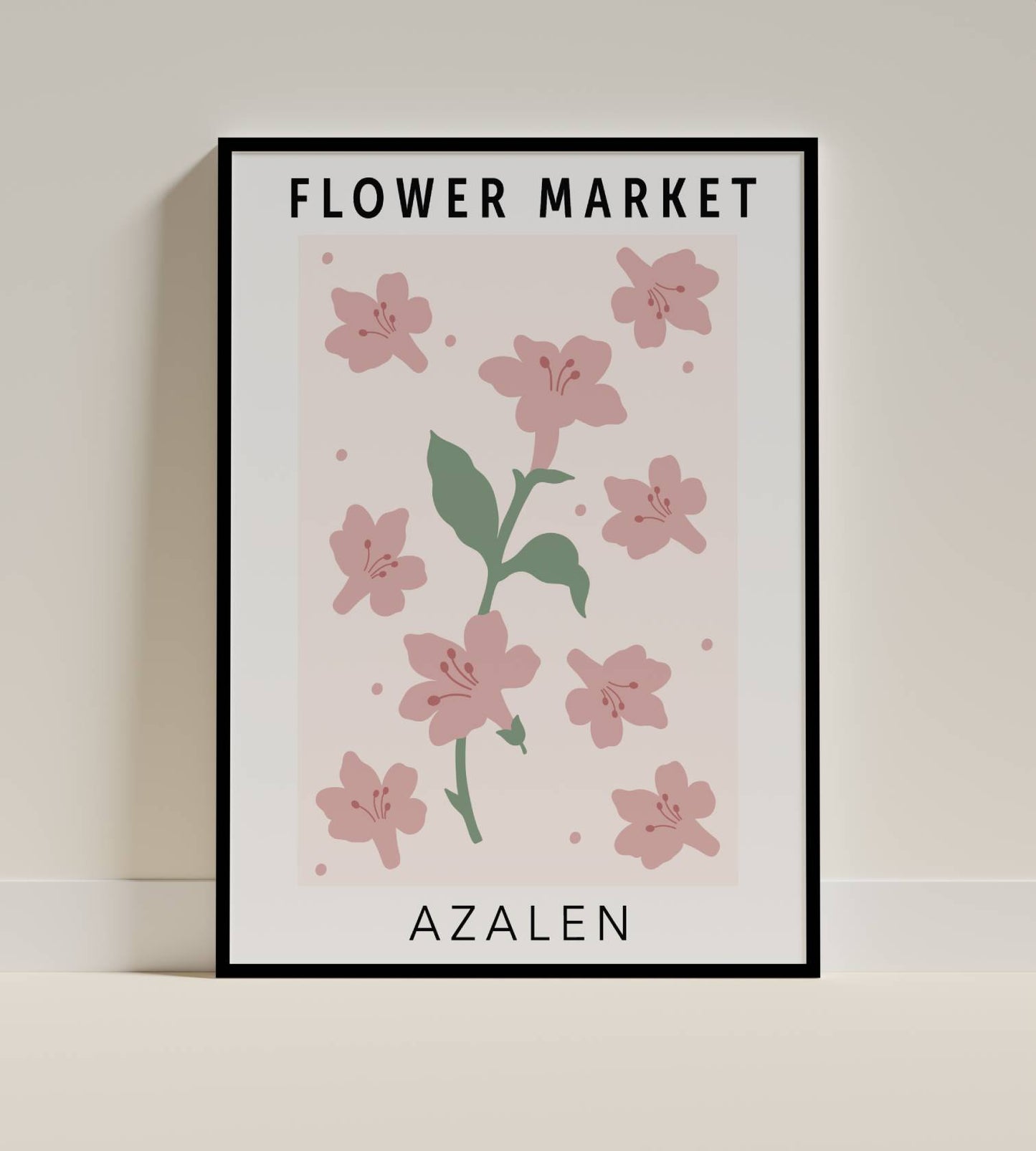 Azalen Flower Market Art Print