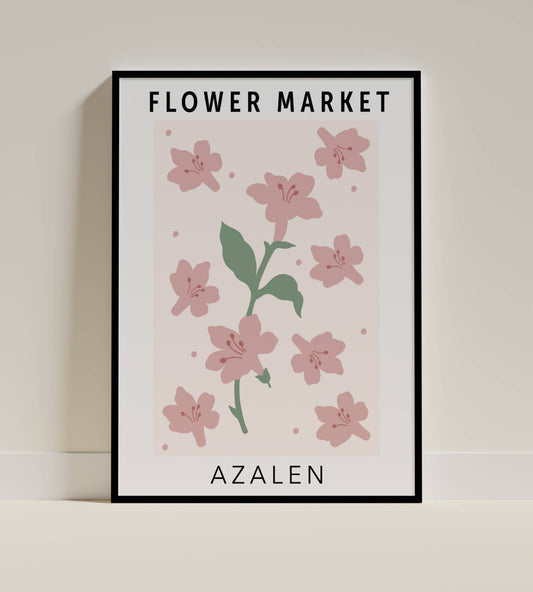 Azalen Flower Market Art Print