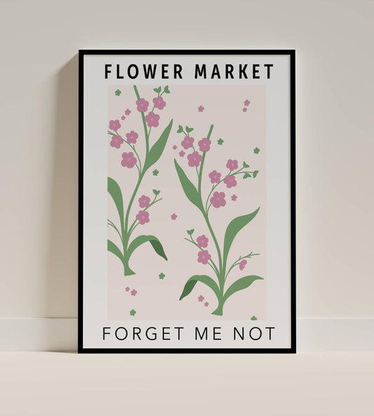 Flower Market Forget Me Not Art