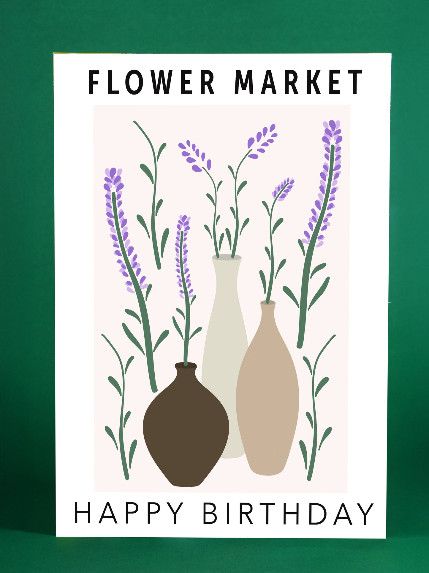 Flower Market Lavender Vase Birthday Poster