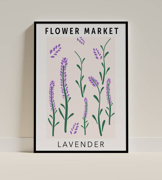 Lavender Flower Market Art