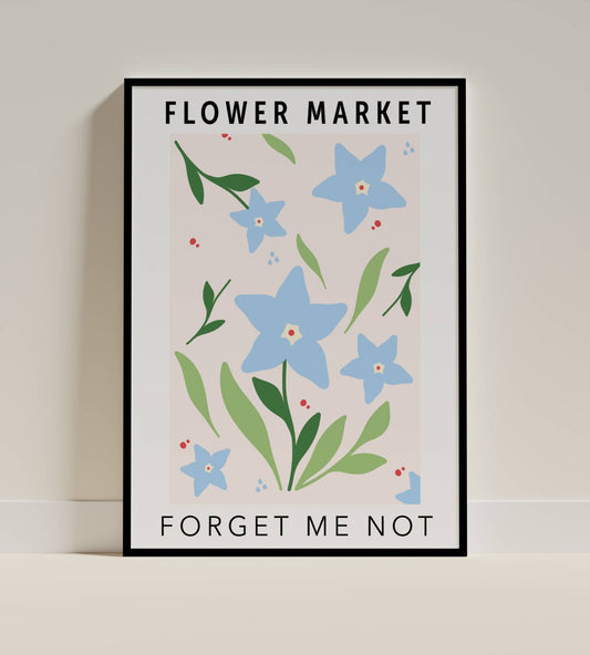 Forget Me Not Flower Market Art