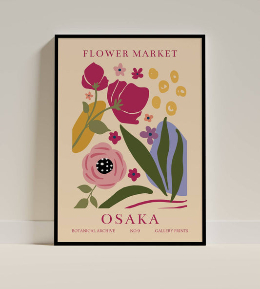 Osaka Flower Market Poster