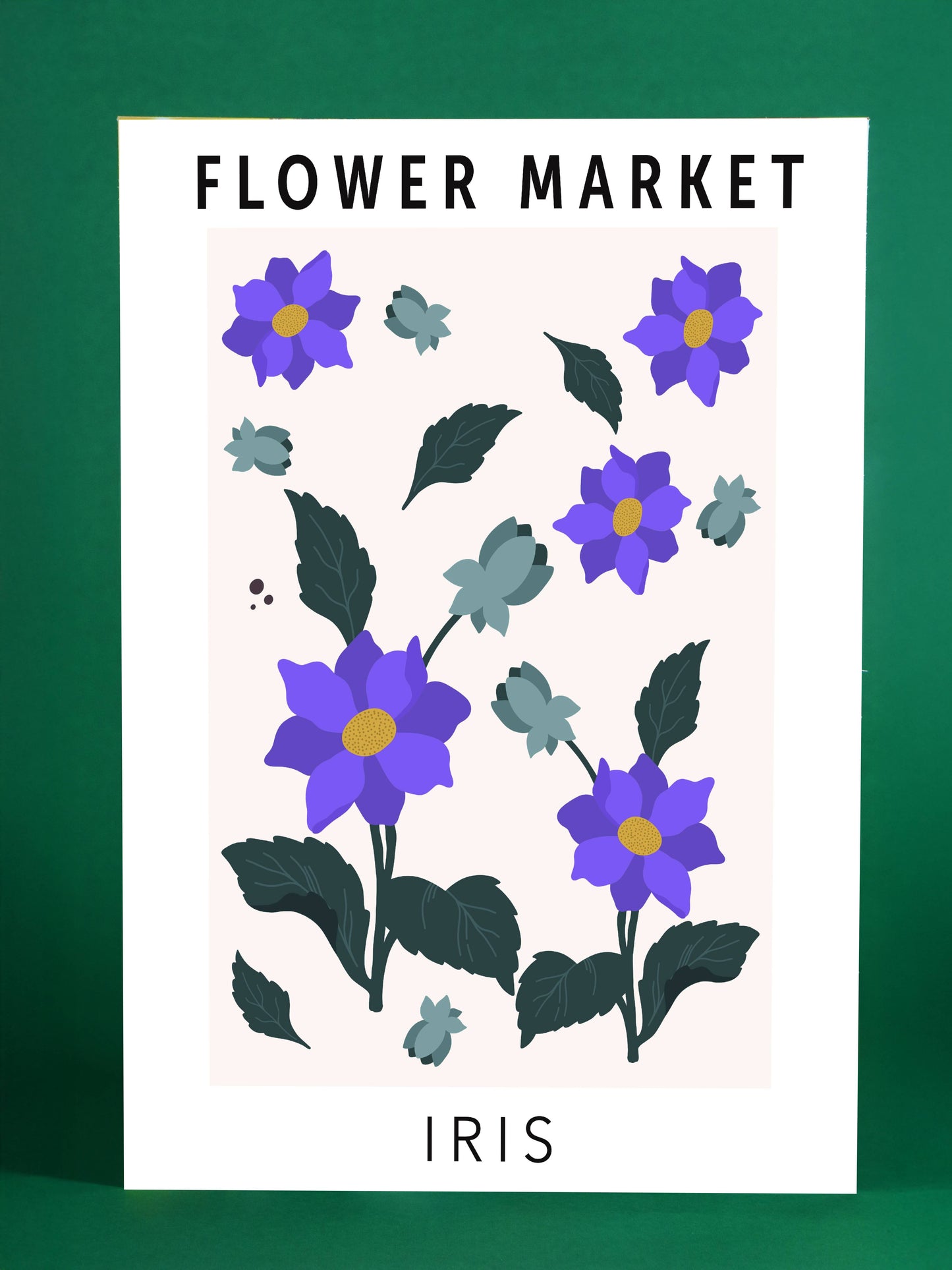 Iris Flower Market Art Print