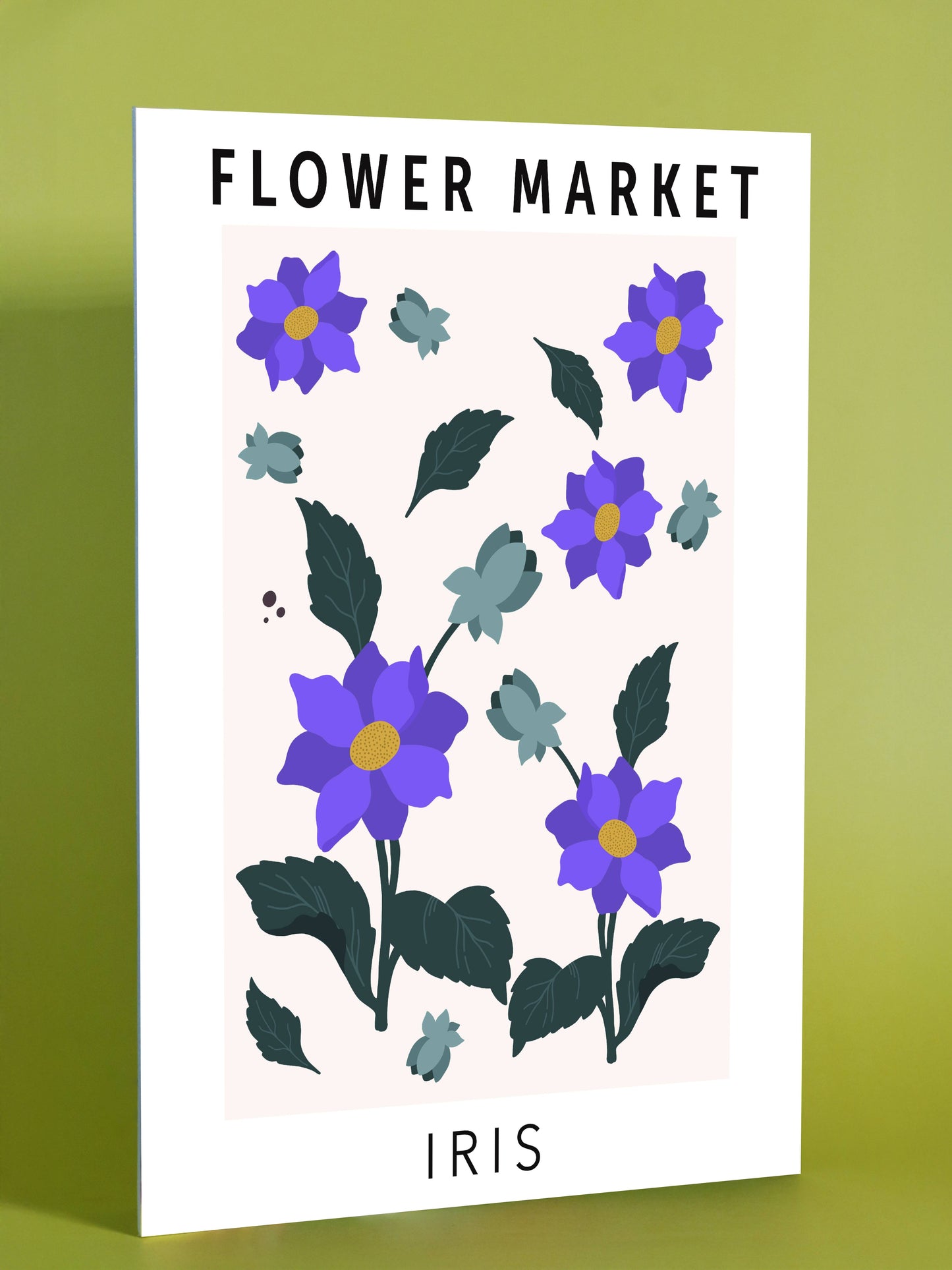 Iris Flower Market Art Print