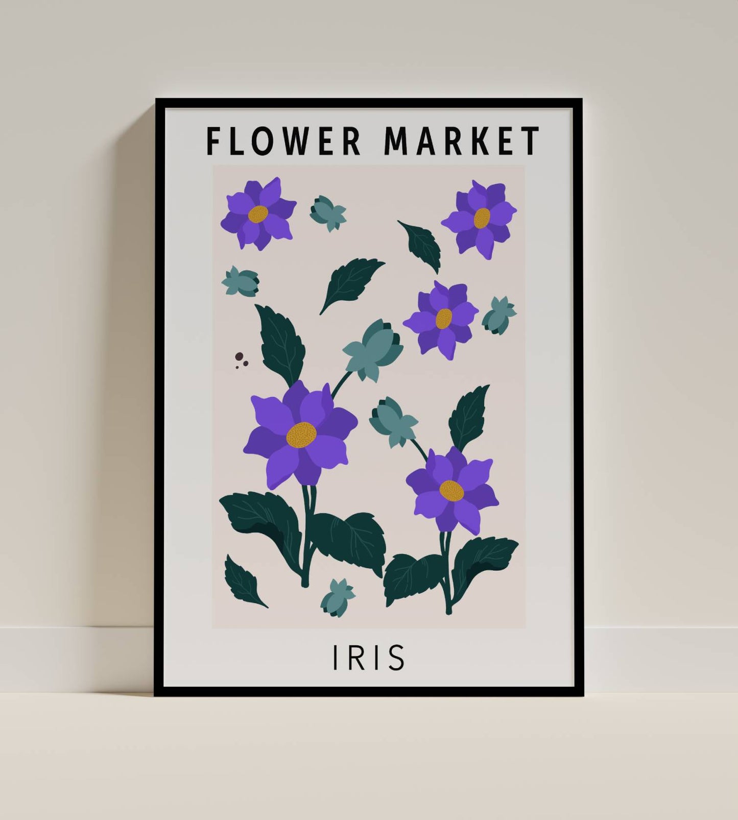 Iris Flower Market Art Print