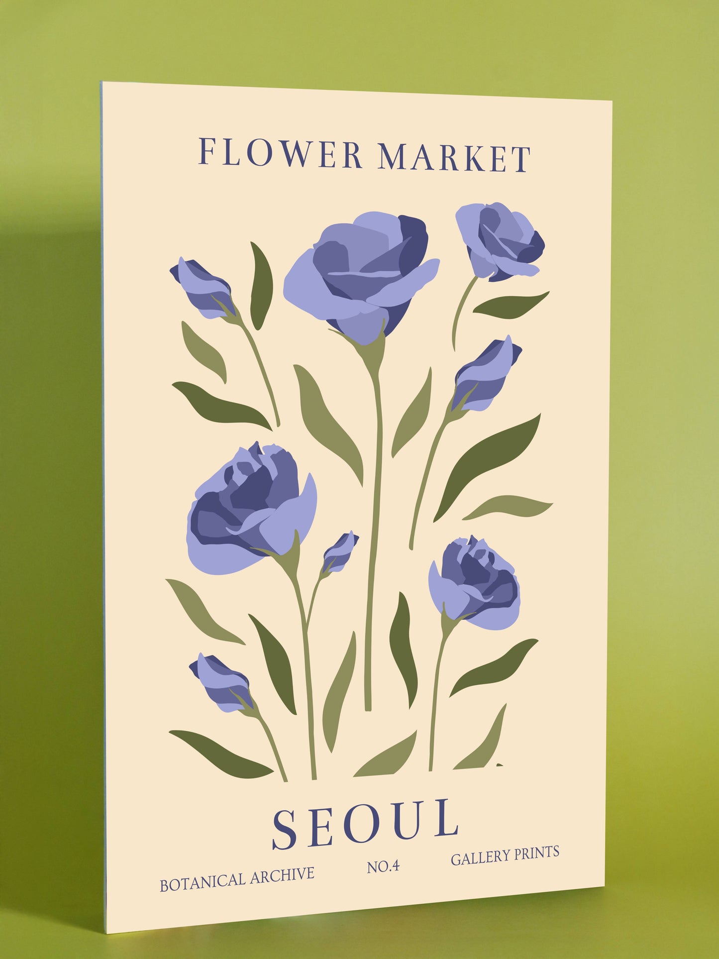 Seoul Peony Flower Market Poster