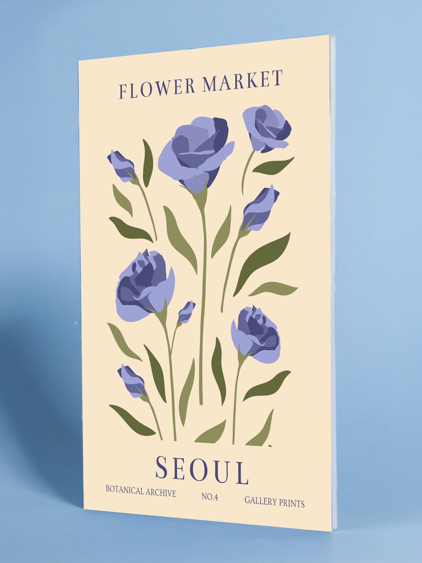 Seoul Peony Flower Market Poster