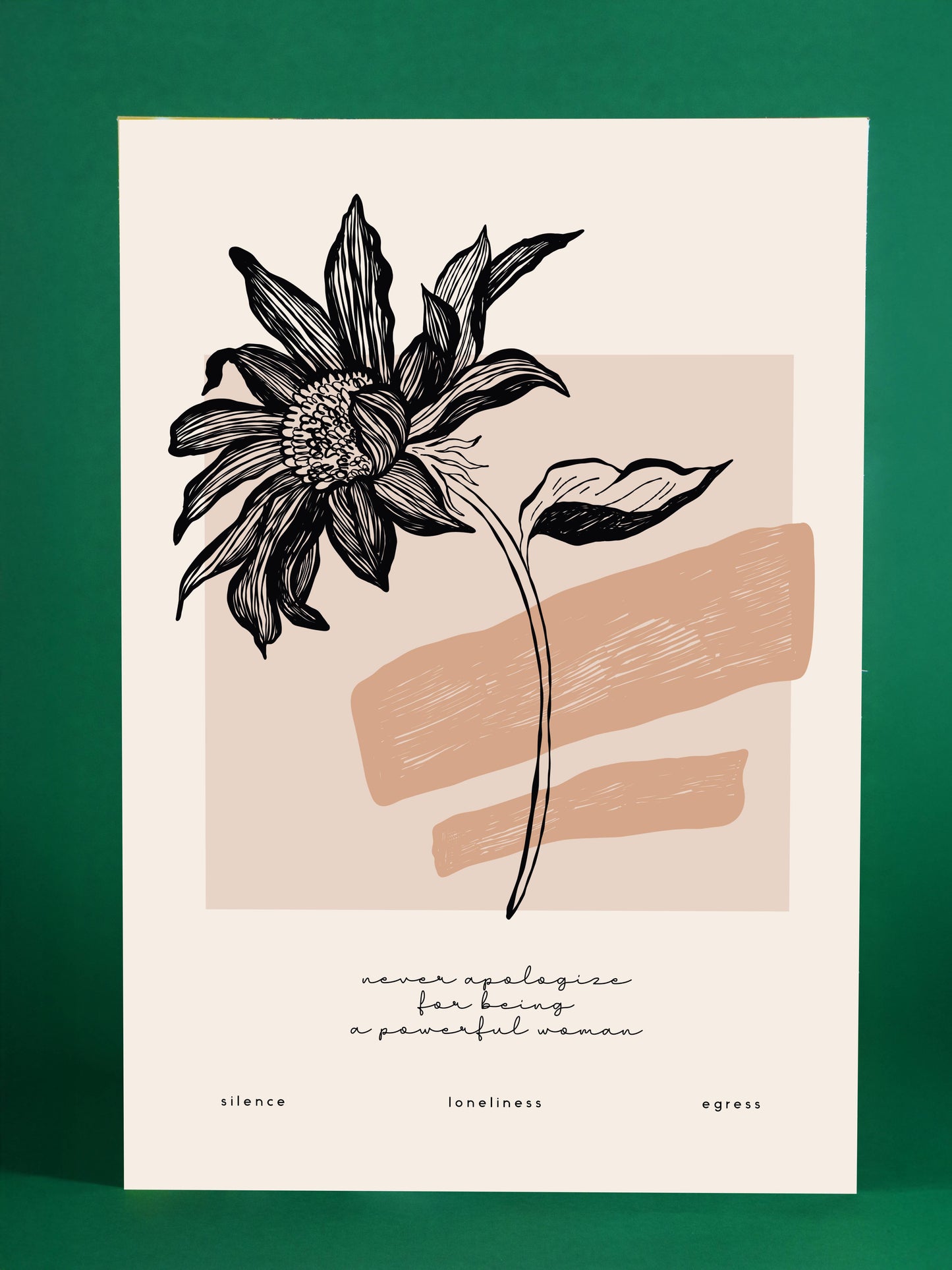 Powerful Woman Floral – Motivational Art