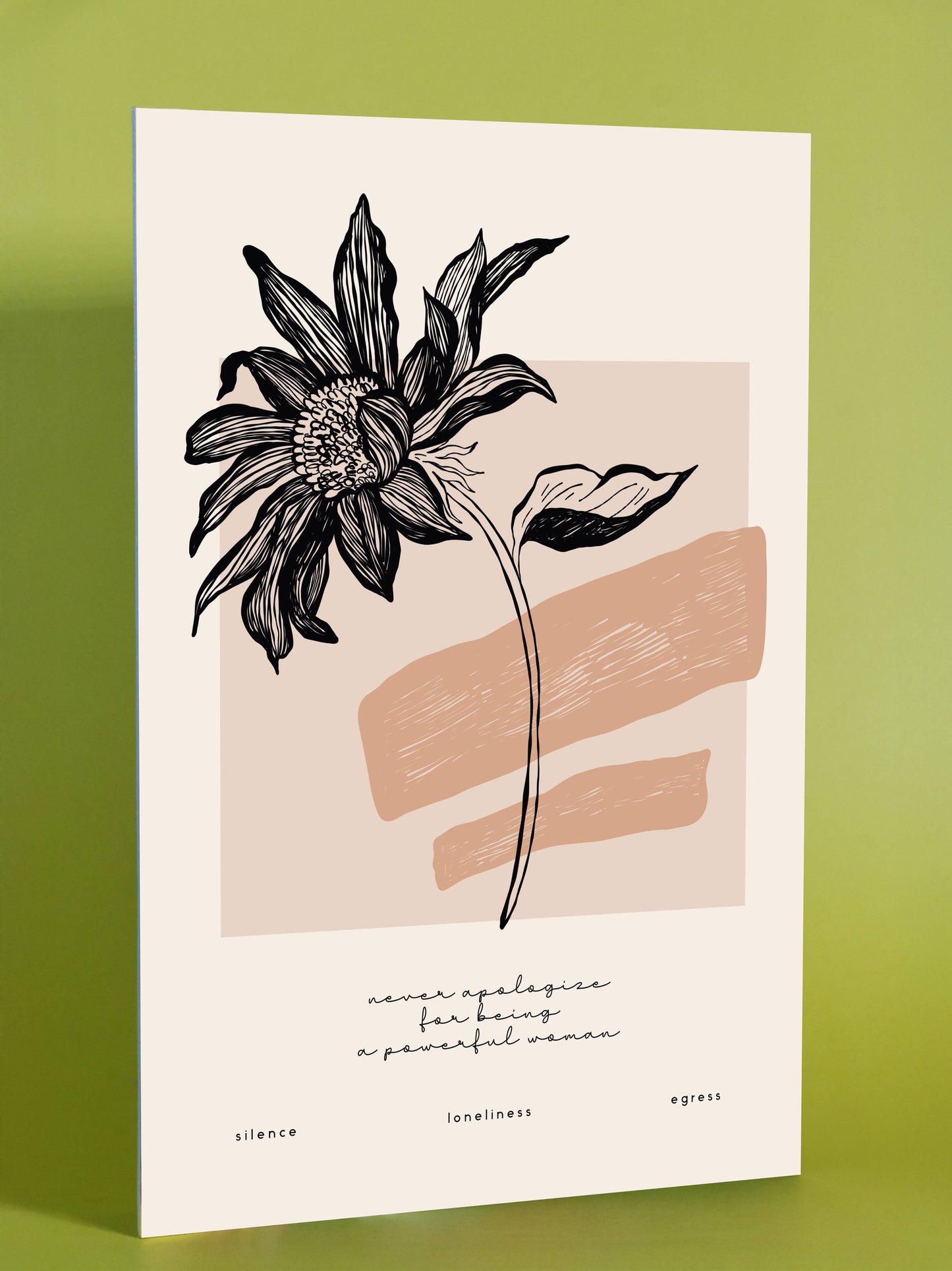 Powerful Woman Floral – Motivational Art