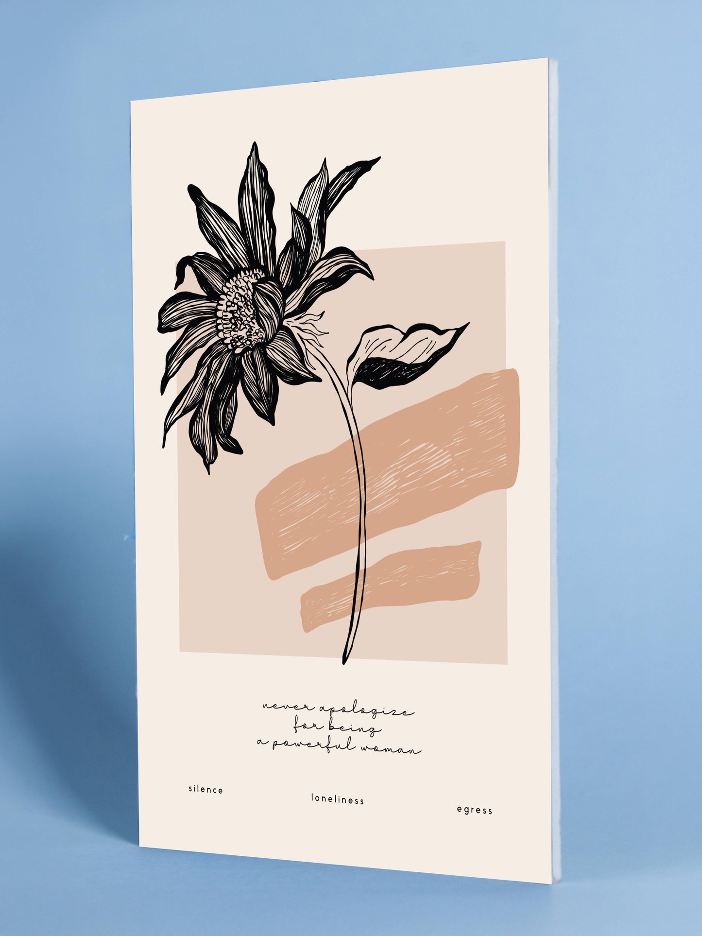 Powerful Woman Floral – Motivational Art