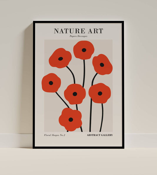 Modern Poppy Abstract Art Print