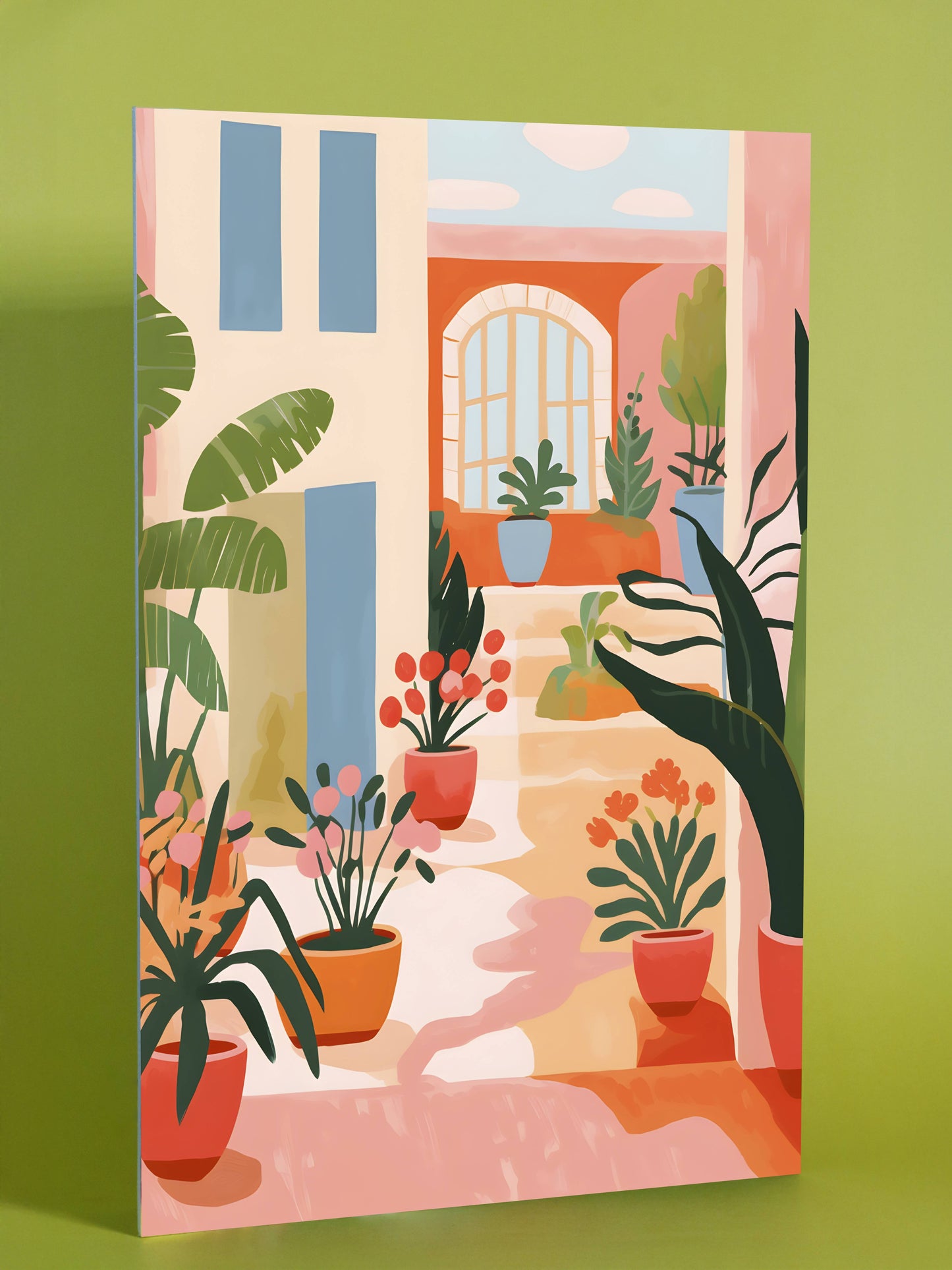 Mediterranean Courtyard Garden Poster
