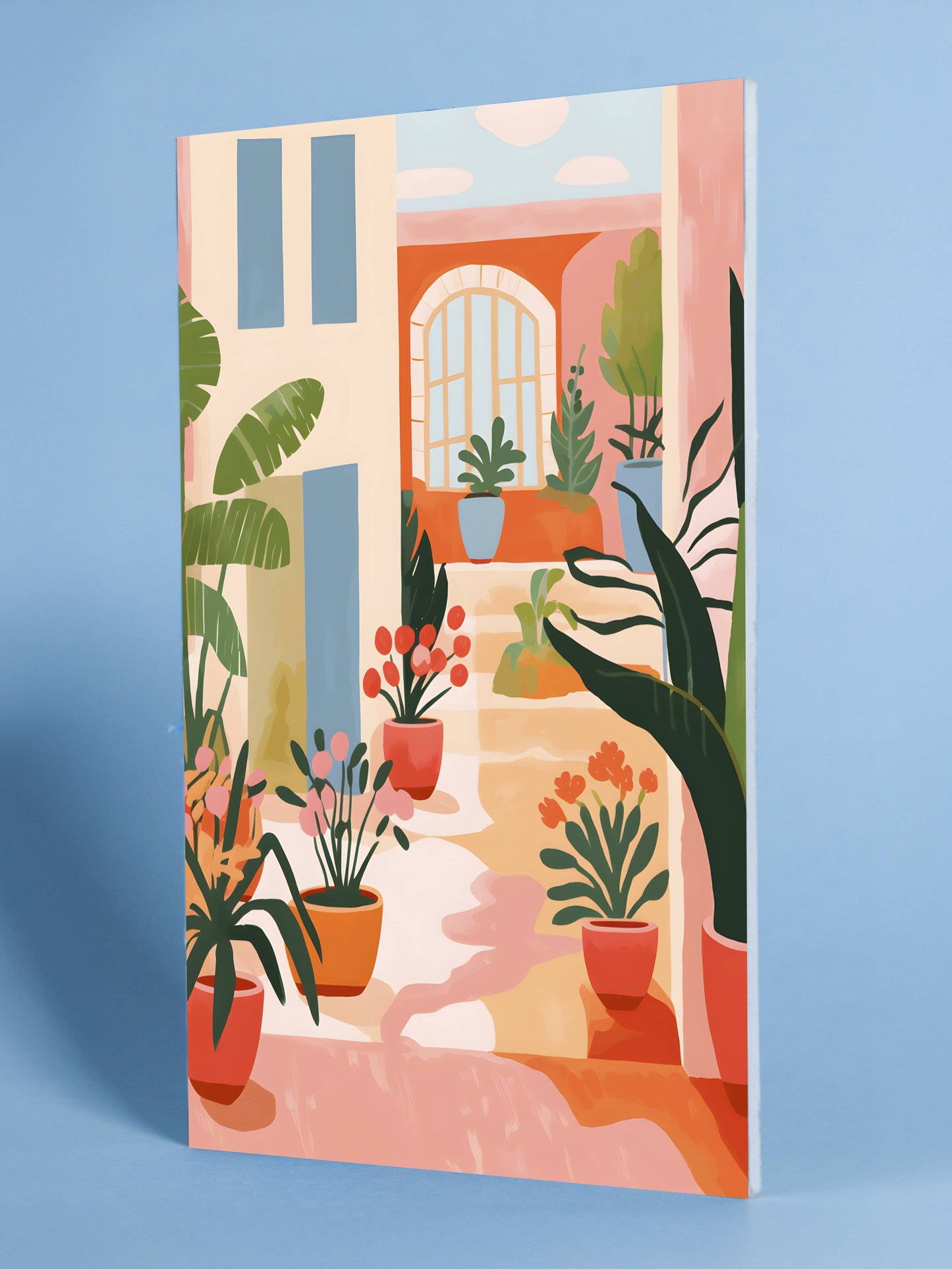 Mediterranean Courtyard Garden Poster