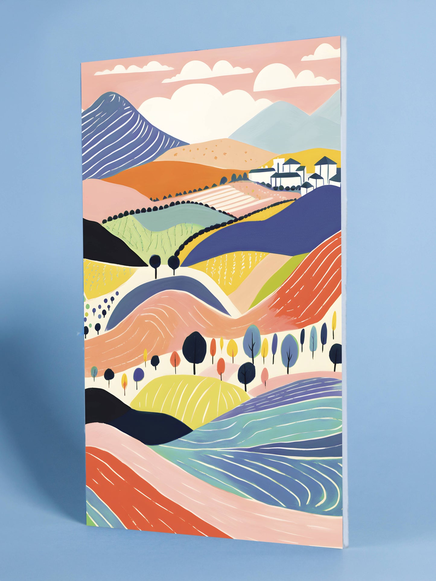 Colorful Mediterranean Landscape Art Print