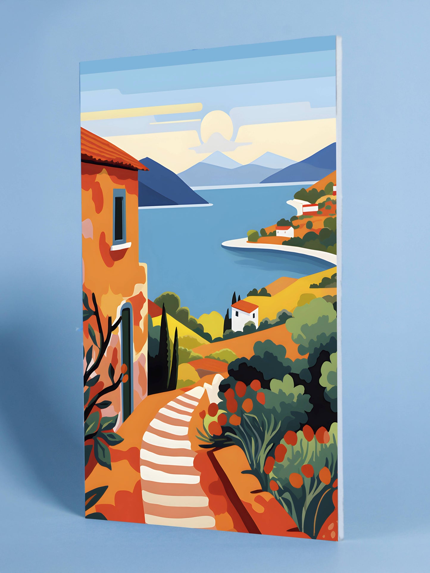 Mediterranean Coastal Landscape Art Print