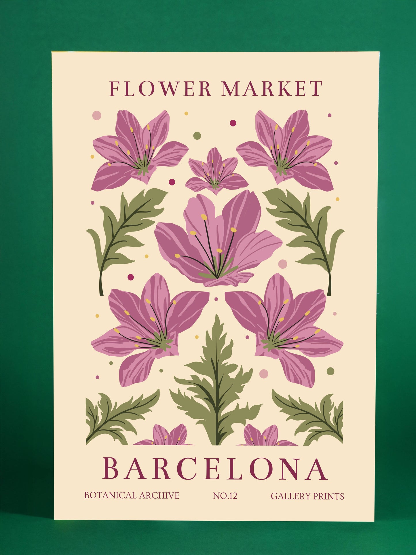 Flower Market Barcelona Botanical Print