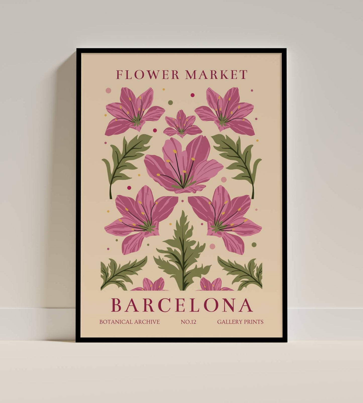 Flower Market Barcelona Botanical Print