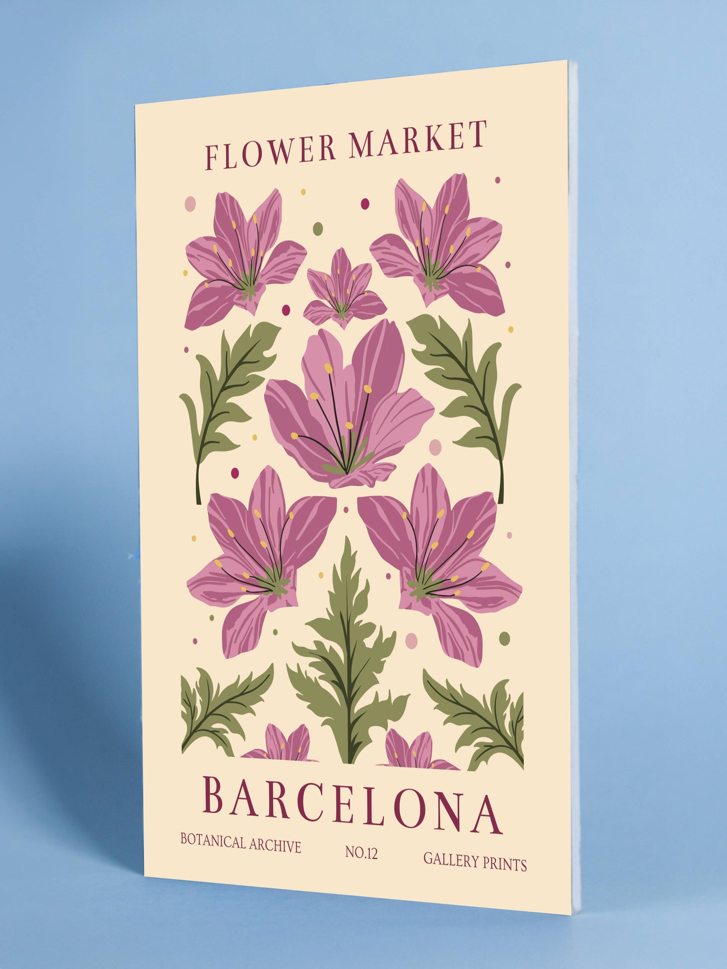 Flower Market Barcelona Botanical Print